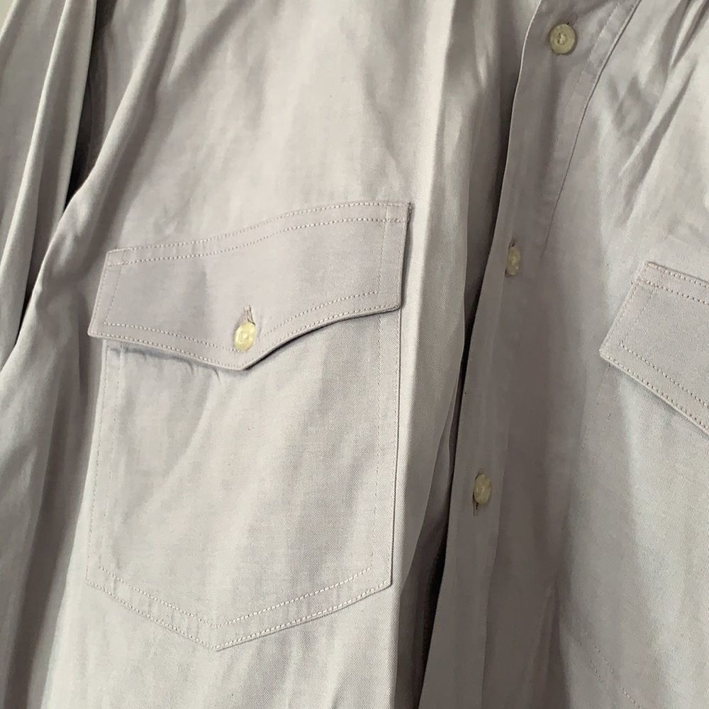 ROPER Men’s Light Grey Button Down Dress Shirt Size 17 - Picture 3 of 3